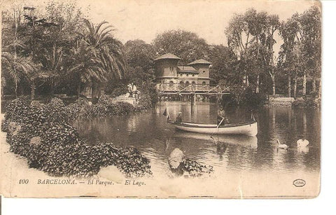 Postal 024046 : El parque - el Lago (Barcelona)