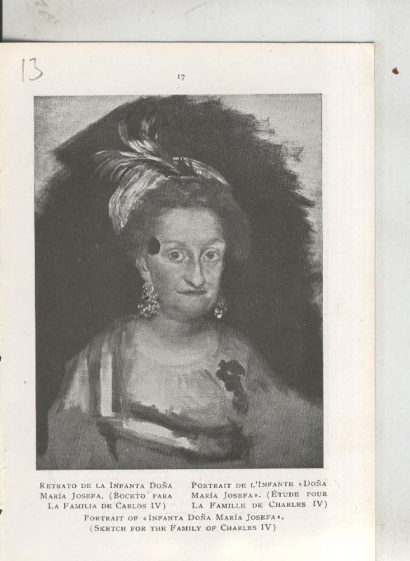 Goya en el museo del prado: lamina 13: Boceto de la infanta D.Maria Josefa