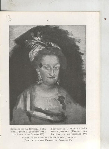Goya en el museo del prado: lamina 13: Boceto de la infanta D.Maria Josefa