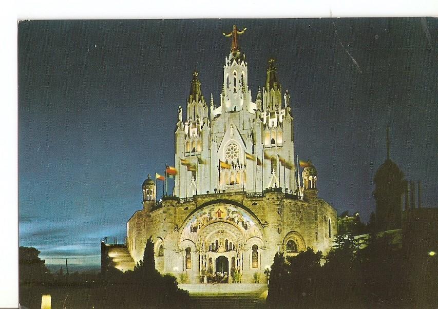 Postal 031761 : Barcelona Tibidabo. Basilica Nacional Expiatoria del Sagrado Corazon de Jesus