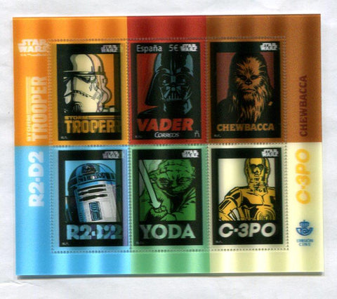 Juego de sellos en relieve de Star Wars: el juego consta de 6 modelos: Trooper, Vader, Chewbacca, R2D2, Yoda y C-3PO
