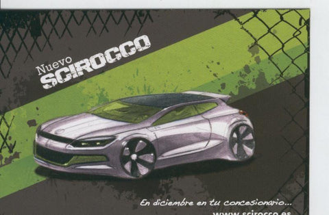 Postal 6593 : Publicitaria volhswagen nuevo Scirocco