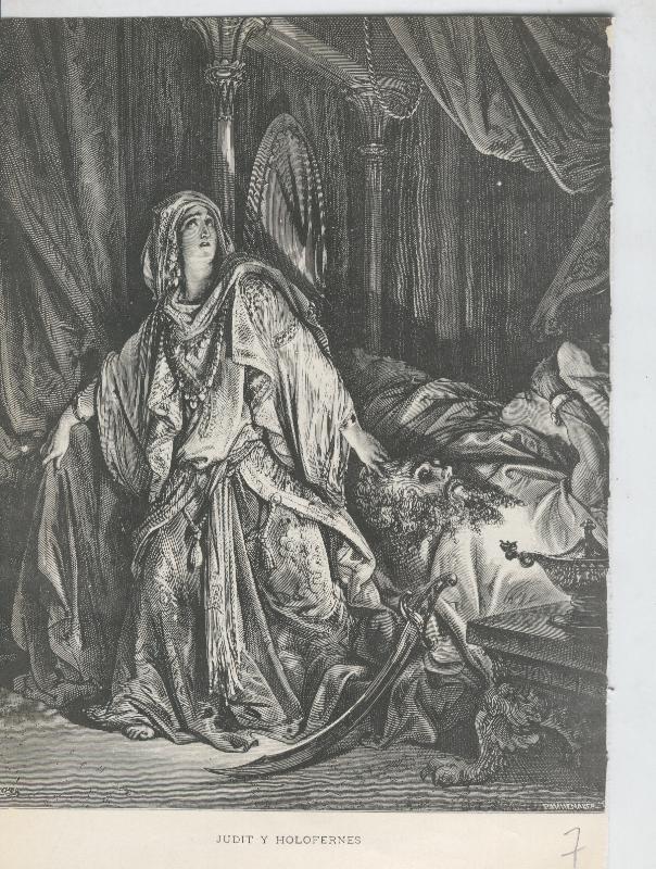 Lamina de Gustavo Dore: Judit y Holofernes