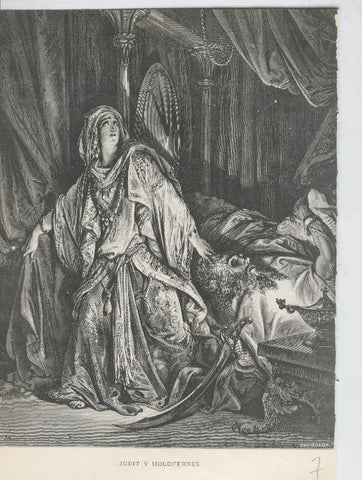 Lamina de Gustavo Dore: Judit y Holofernes