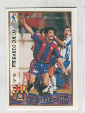Cromo Liga 97/98: F.C.Barcelona numero 30: Fernando Couto