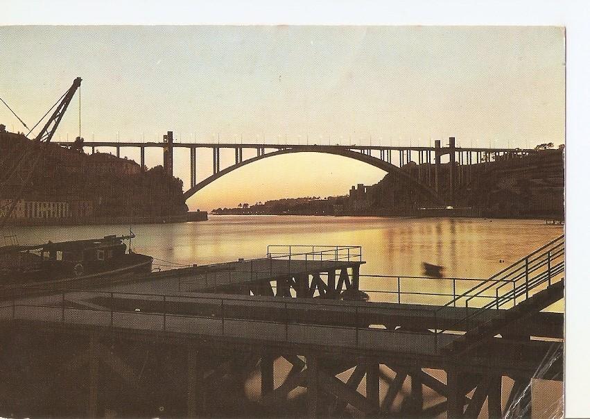 Postal 034703 : Porto - Portugal. Puente de la Arrabida - Atardecer
