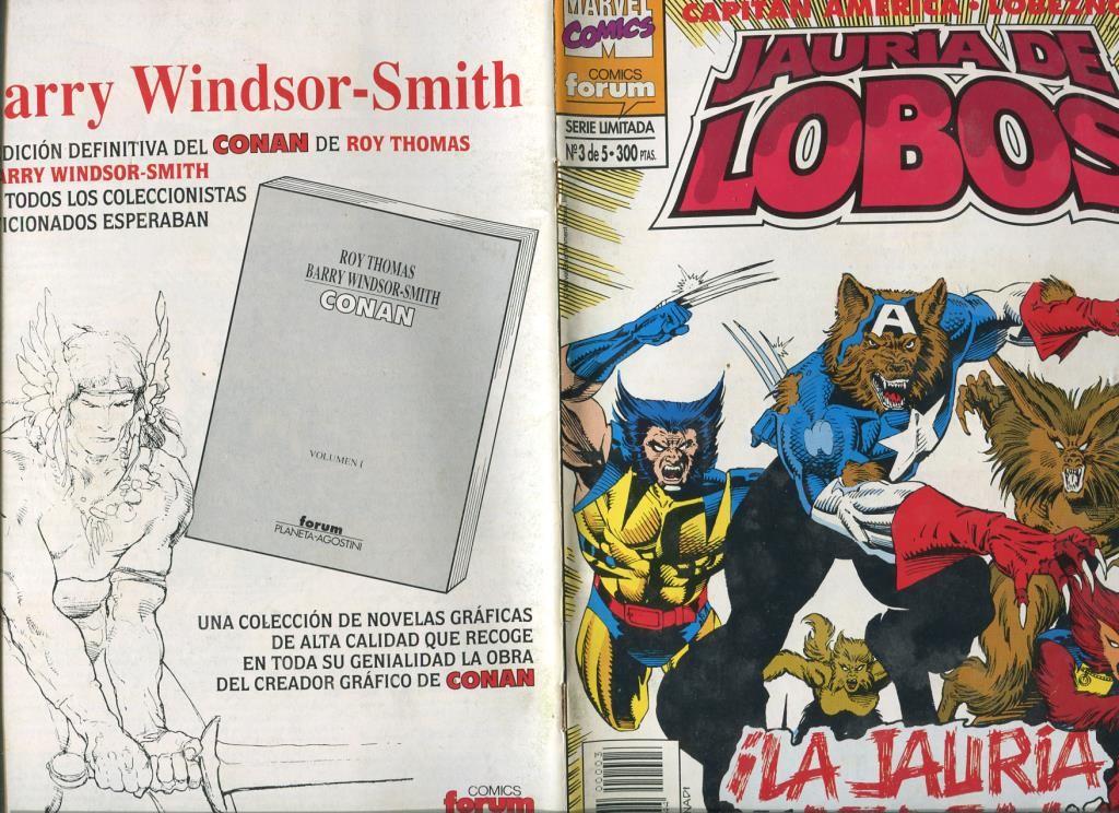 Capitan America & Lobezno: Jauria de Lobos numero 3 (grapa sacada por indicio de oxido)