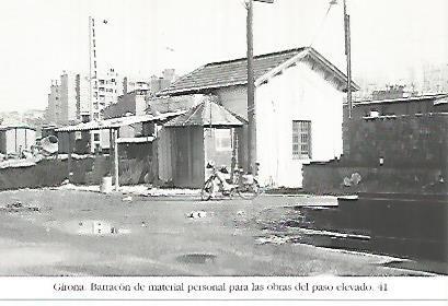 POSTAL 55195: Barraca de los servicios de P.V. Estacion de Girona. 1965