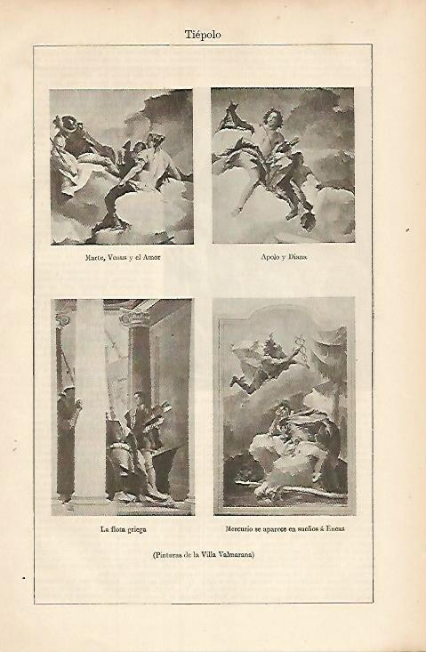 LAMINA ESPASA 8412: Frescos de Tiepolo en la Villa Valmanara Italia