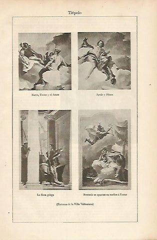 LAMINA ESPASA 8412: Frescos de Tiepolo en la Villa Valmanara Italia