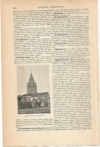 LAMINA ESPASA 14436: Iglesia de Champiere