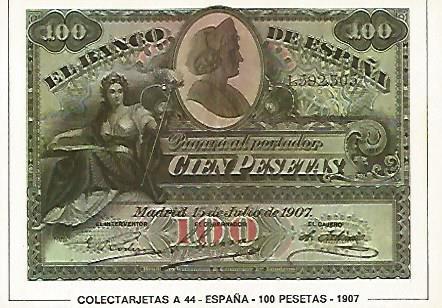 POSTAL 18222: 100 pesetas de España 1907