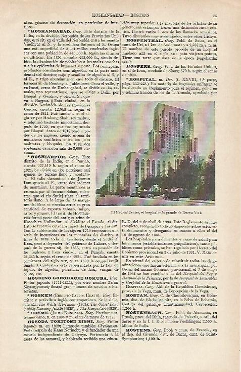 LAMINA ESPASA 19704: Medical Center en Nueva York