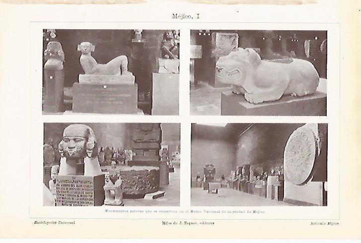 LAMINA ESPASA 11562: Monumentos aztecas
