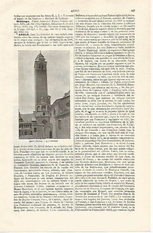 LAMINA ESPASA 19090: Catedral de Asolo Italia
