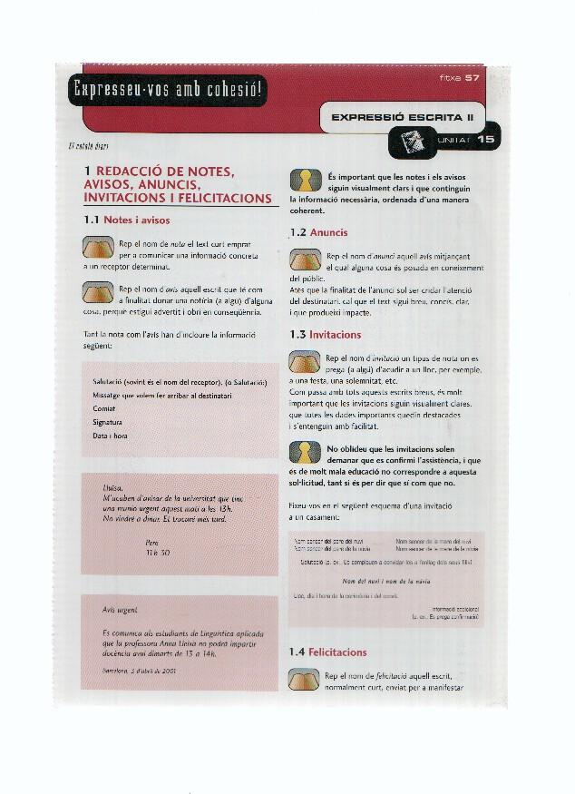 CD-Curso+Ficha: EL CATALA DIARI - Curs de Llengua Catalana: Unitat 15 de 15: Expressio Escrita II (El Periodico 2001) 