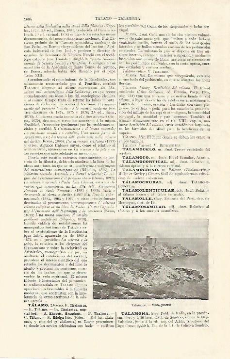 LAMINA ESPASA 22691: Vista de Talamone Italia