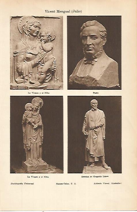 LAMINA ESPASA 22714: Esculturas de Julio Vicent Mengual