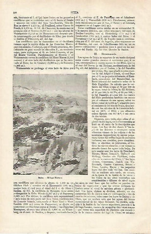 LAMINA ESPASA 22743: Lago Hahnen en Suiza