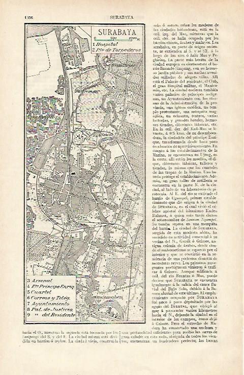 LAMINA ESPASA 22780: Plano de Surabaya