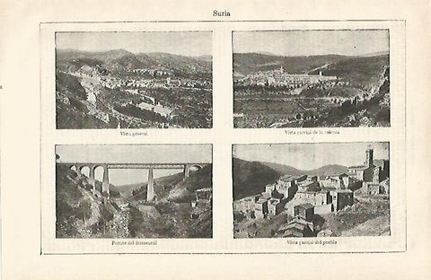 LAMINA ESPASA 22786: Vistas de Suria Lleida
