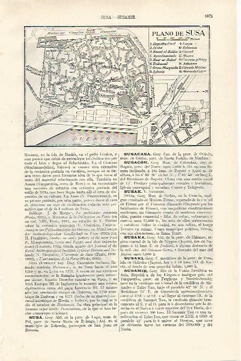 LAMINA ESPASA 22791: Plano de Susa Iran