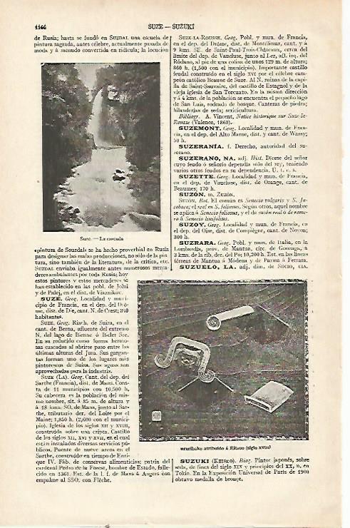 LAMINA ESPASA 22800: Cascada de Suze Francia