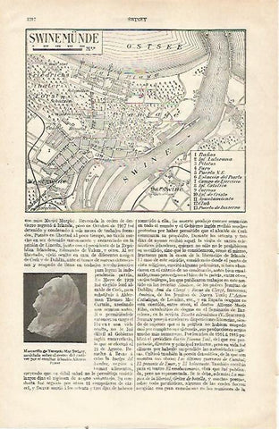 LAMINA ESPASA 22805: Plano de Swinemunde