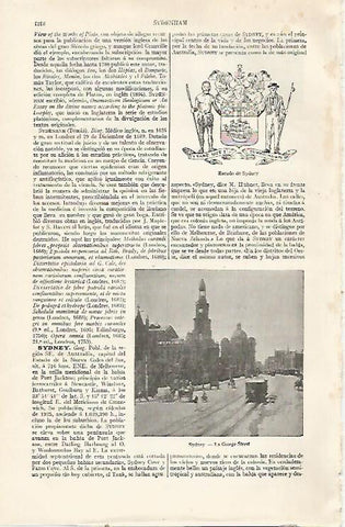LAMINA ESPASA 22807: Escudo y George Street en Sydney