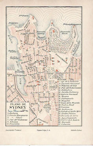 LAMINA ESPASA 22808: Plano de Sydney