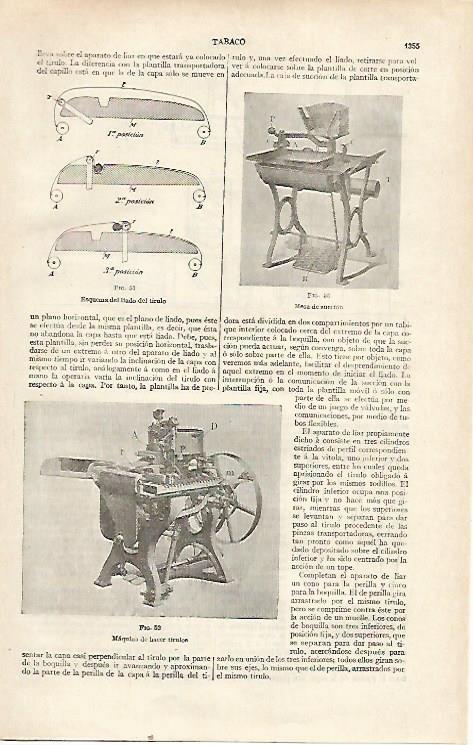 LAMINA ESPASA 22832: Mesa de succion de tabaco