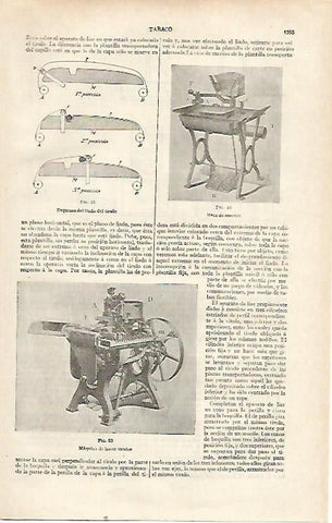 LAMINA ESPASA 22832: Mesa de succion de tabaco