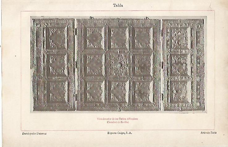 LAMINA ESPASA 22839: Tablas Alfosinas de la Catedral de Sevilla