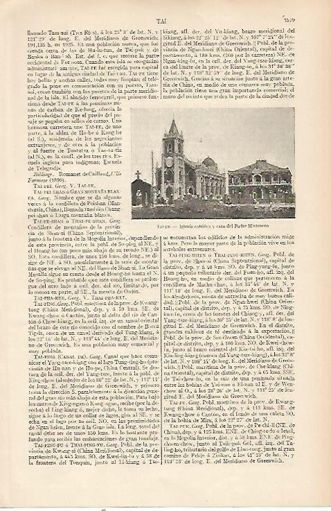 LAMINA ESPASA 22861: Iglesia catolica en Tai-pe