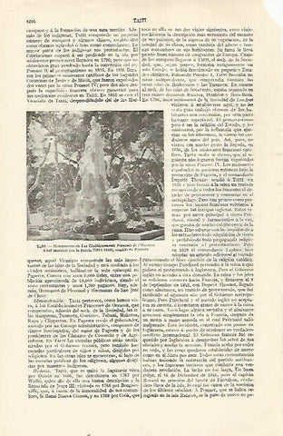 LAMINA ESPASA 22867: Monumento de Papeete Tahiti