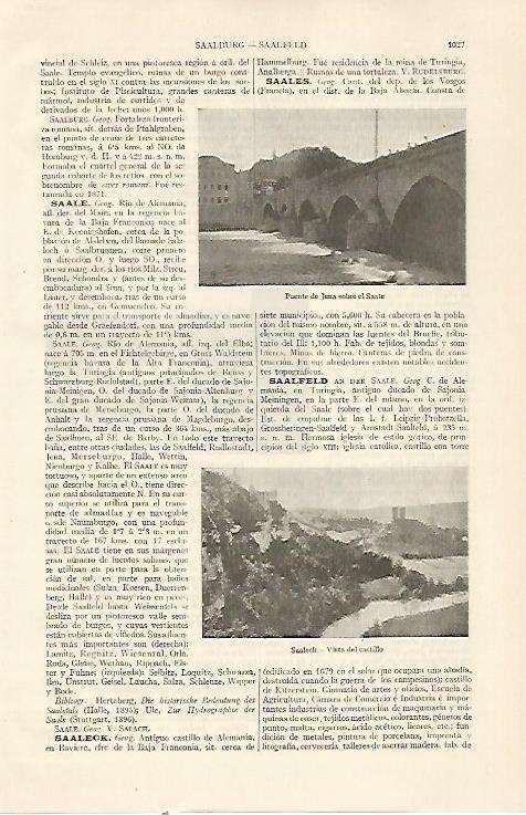 LAMINA ESPASA 22886: Puente de Jena sobre el Saale