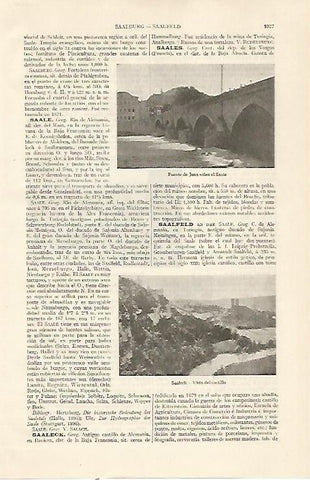 LAMINA ESPASA 22886: Puente de Jena sobre el Saale