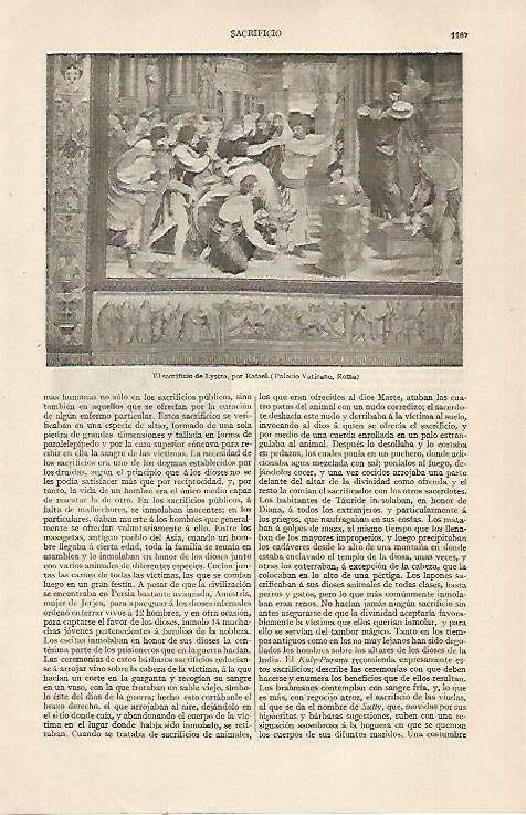 LAMINA ESPASA 22908: El sacrifico de Lystra por Rafael