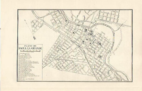 LAMINA ESPASA 22925: Plano de Sagua la Grande