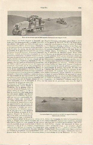 LAMINA ESPASA 22935: Caravana que exploro el Sahara en 1922