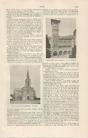 LAMINA ESPASA 22944: Saint Antoine des Hauts Buttes y Saint Antonin Francia