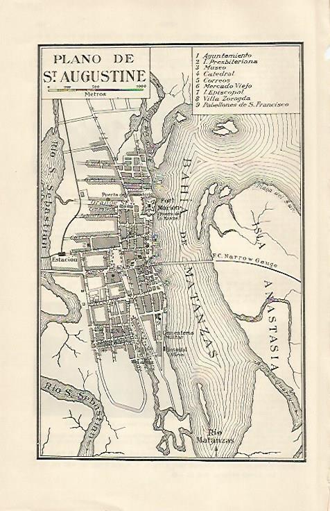 LAMINA ESPASA 22945: Plano de Saint Augustine Francia