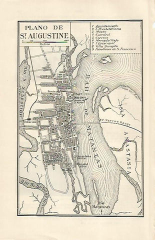 LAMINA ESPASA 22945: Plano de Saint Augustine Francia