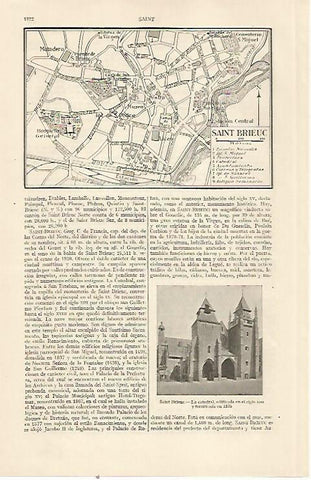 LAMINA ESPASA 22947: Plano de Saint Brieuc