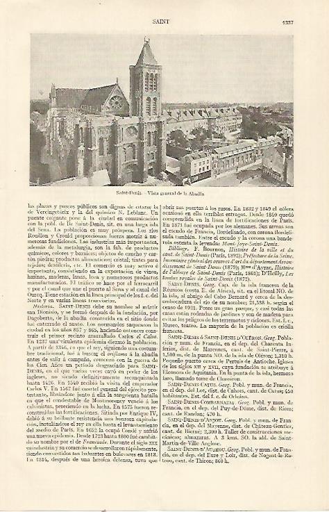 LAMINA ESPASA 22954: Abadia de Saint Denis