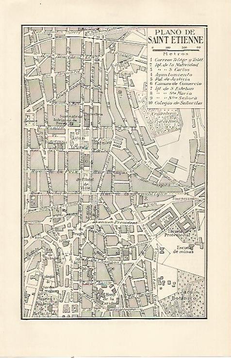 LAMINA ESPASA 22956: Plano de Saint Etienne