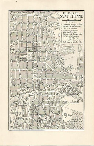LAMINA ESPASA 22956: Plano de Saint Etienne