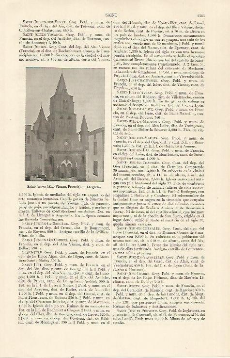 LAMINA ESPASA 22971: Iglesia de Saint Junien Francia