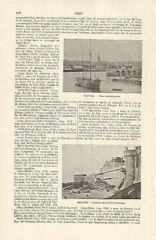 LAMINA ESPASA 22978: Puerto y murallas de Saint Malo Francia
