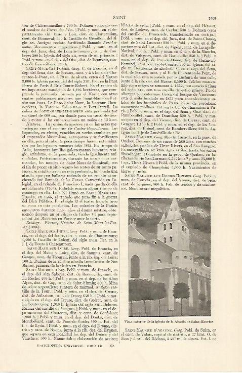 LAMINA ESPASA 22983: Abadia de Saint Maurice